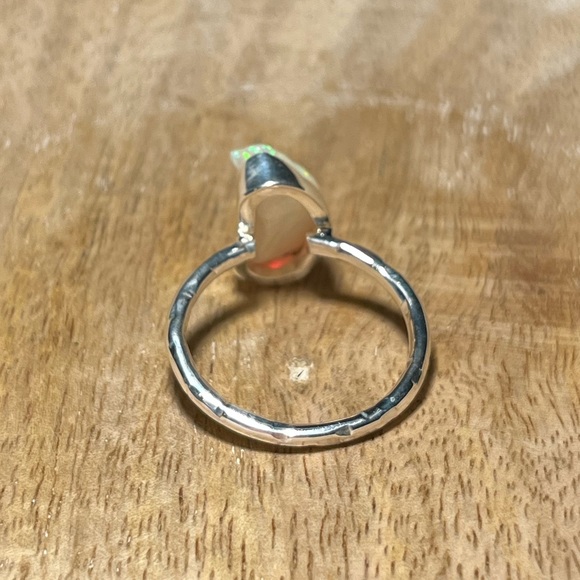 NWOT Natural Raw Ethiopian Opal 925 Sterling Silver Ring - Picture 12 of 16